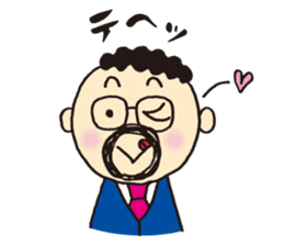 The president of a round mustache sticker #2579341