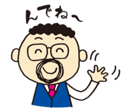 The president of a round mustache sticker #2579343