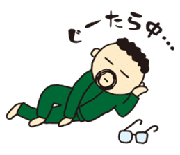 The president of a round mustache sticker #2579346