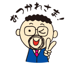 The president of a round mustache sticker #2579349