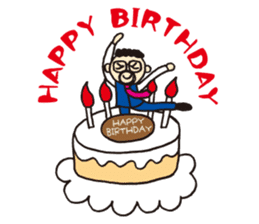 The president of a round mustache sticker #2579352