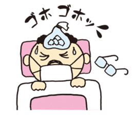 The president of a round mustache sticker #2579356