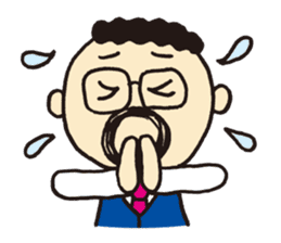 The president of a round mustache sticker #2579364