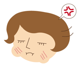 Short bob haircuts woman sticker #2581410