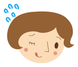 Short bob haircuts woman sticker #2581412