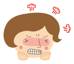 Short bob haircuts woman sticker #2581413