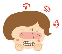 Short bob haircuts woman sticker #2581413