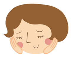 Short bob haircuts woman sticker #2581414