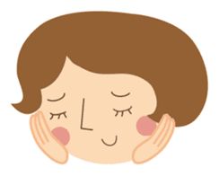 Short bob haircuts woman sticker #2581414