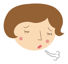 Short bob haircuts woman sticker #2581419