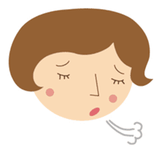 Short bob haircuts woman sticker #2581419