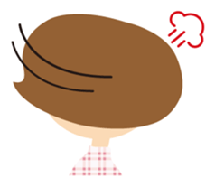 Short bob haircuts woman sticker #2581420