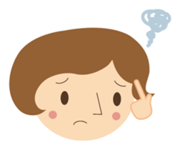 Short bob haircuts woman sticker #2581422