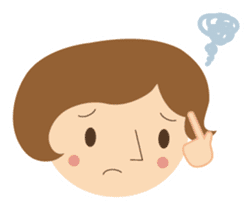 Short bob haircuts woman sticker #2581422