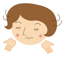 Short bob haircuts woman sticker #2581423