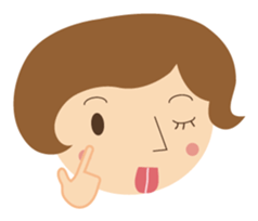 Short bob haircuts woman sticker #2581424