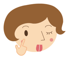 Short bob haircuts woman sticker #2581424