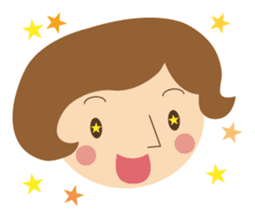 Short bob haircuts woman sticker #2581425