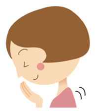 Short bob haircuts woman sticker #2581427