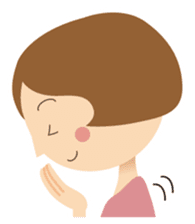 Short bob haircuts woman sticker #2581427