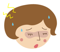 Short bob haircuts woman sticker #2581428