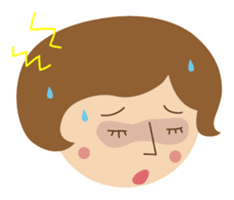 Short bob haircuts woman sticker #2581428