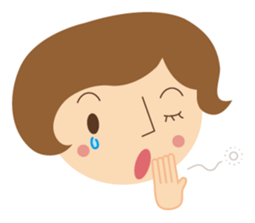 Short bob haircuts woman sticker #2581431