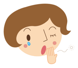 Short bob haircuts woman sticker #2581431