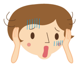 Short bob haircuts woman sticker #2581433