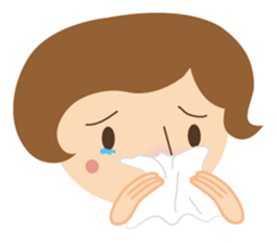 Short bob haircuts woman sticker #2581439