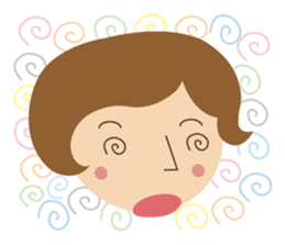 Short bob haircuts woman sticker #2581443