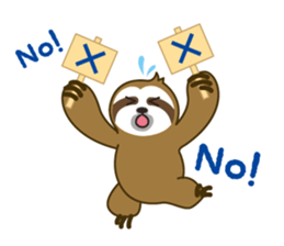 sloth kid's "non" English version sticker #2581810