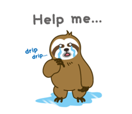 sloth kid's "non" English version sticker #2581840