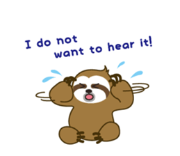 sloth kid's "non" English version sticker #2581845