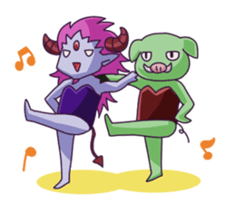 Negative Satan & Brave girl sticker #2583829