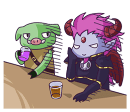 Negative Satan & Brave girl sticker #2583844