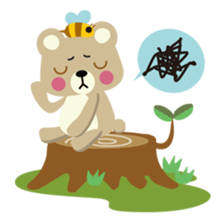 Little bear POM POM POKO sticker #2586953