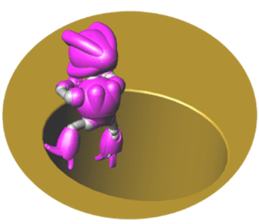 Space observer (3DCG Sticker) sticker #2587056