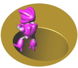 Space observer (3DCG Sticker) sticker #2587056