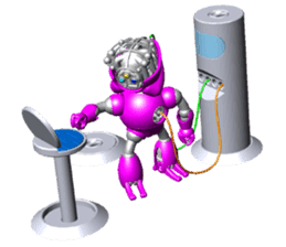 Space observer (3DCG Sticker) sticker #2587061