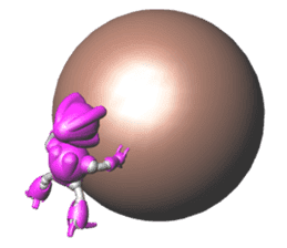 Space observer (3DCG Sticker) sticker #2587074