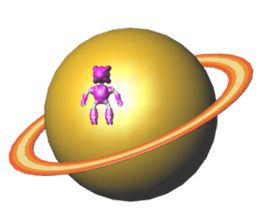 Space observer (3DCG Sticker) sticker #2587085