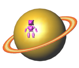 Space observer (3DCG Sticker) sticker #2587085