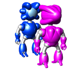 Space observer (3DCG Sticker) sticker #2587086