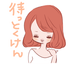 Dialect! Hakata-ben Mote-ko Girls sticker #2588128