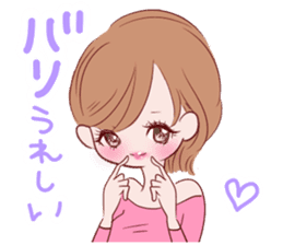 Dialect! Hakata-ben Mote-ko Girls sticker #2588137