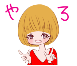 Dialect! Hakata-ben Mote-ko Girls sticker #2588141