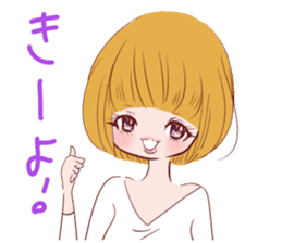 Dialect! Hakata-ben Mote-ko Girls sticker #2588149