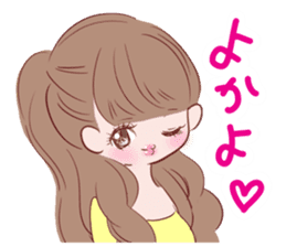 Dialect! Hakata-ben Mote-ko Girls sticker #2588151