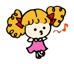 curly girl sticker #2588660